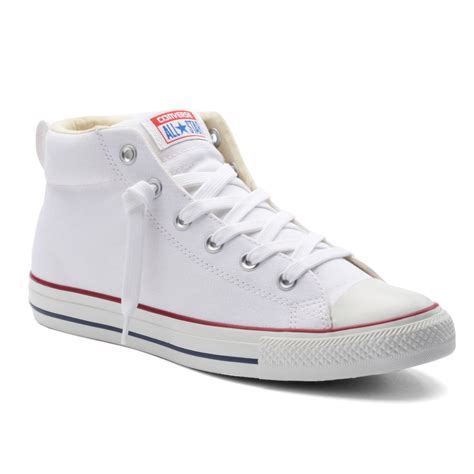 White Mid Top Shoes 